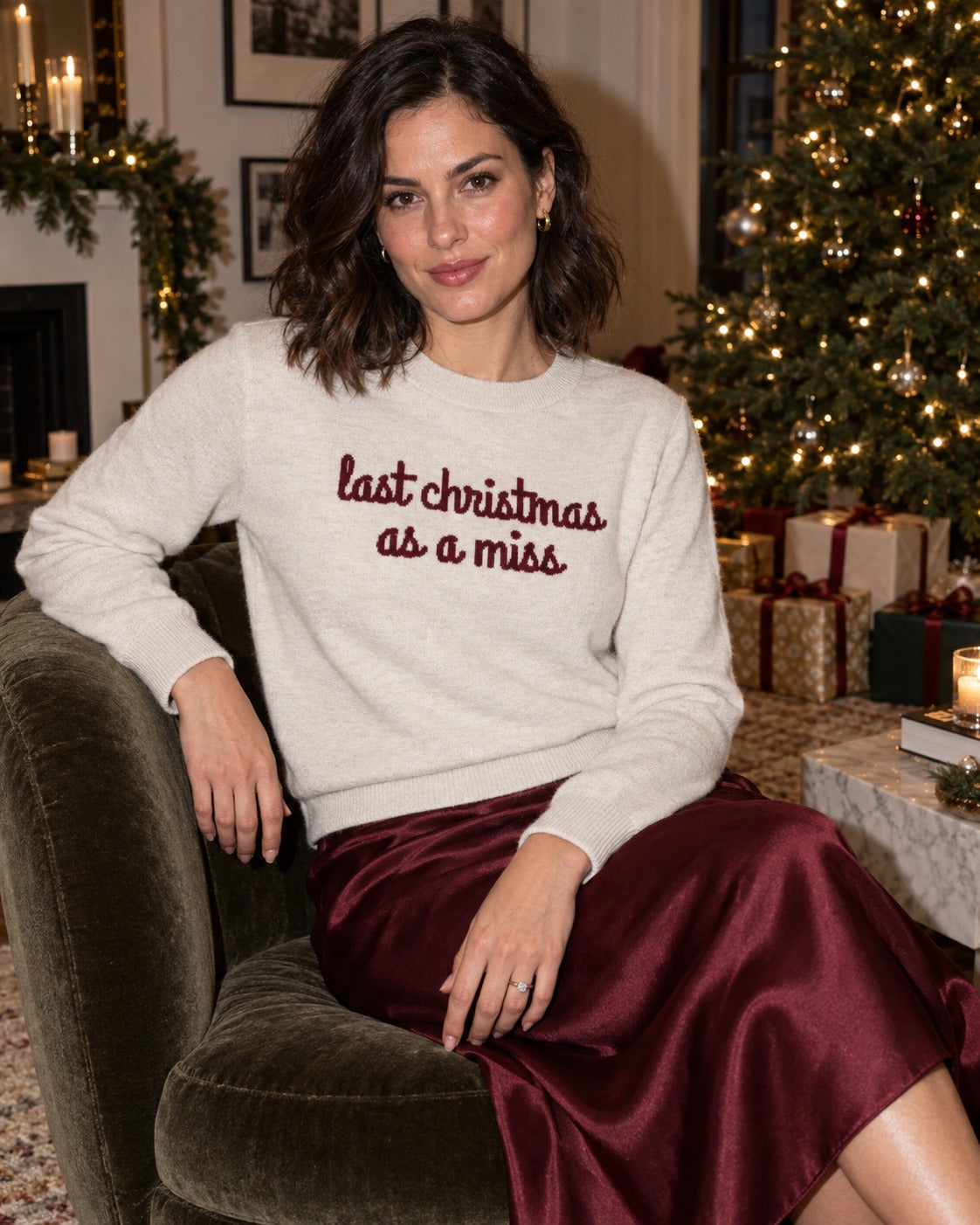Last Christmas as a Miss knitted sweater