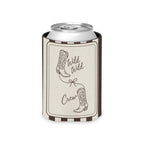 Wild Wild Wife striped can cooler, Espresso