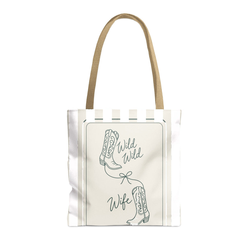 Wild Wild Wife striped tote bag, Bride