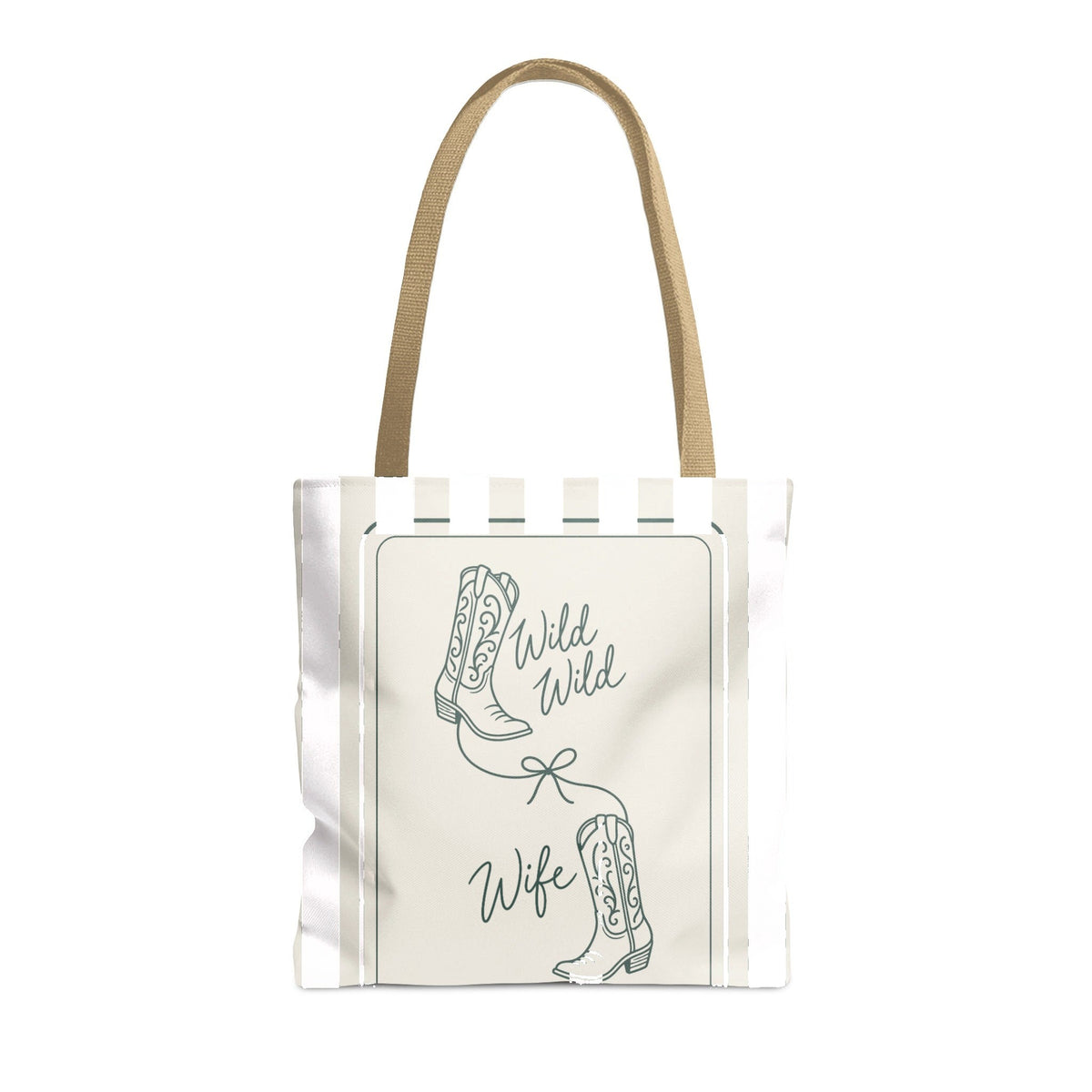 Wild Wild Wife striped tote bag, Bride