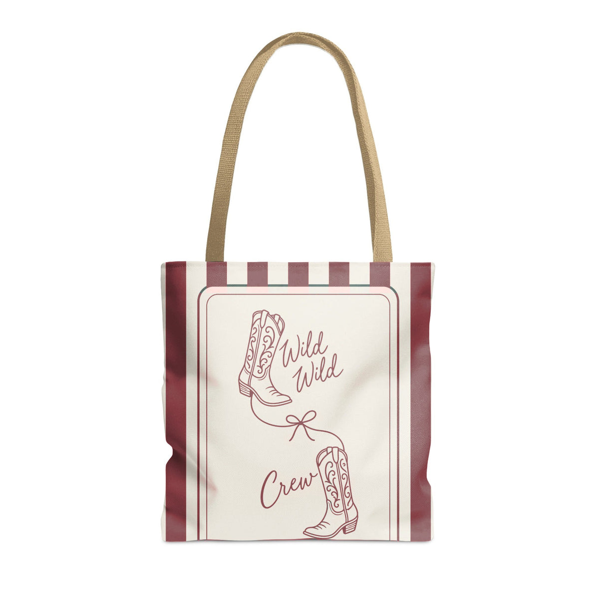 Wild Wild Wife striped tote bag, Chili