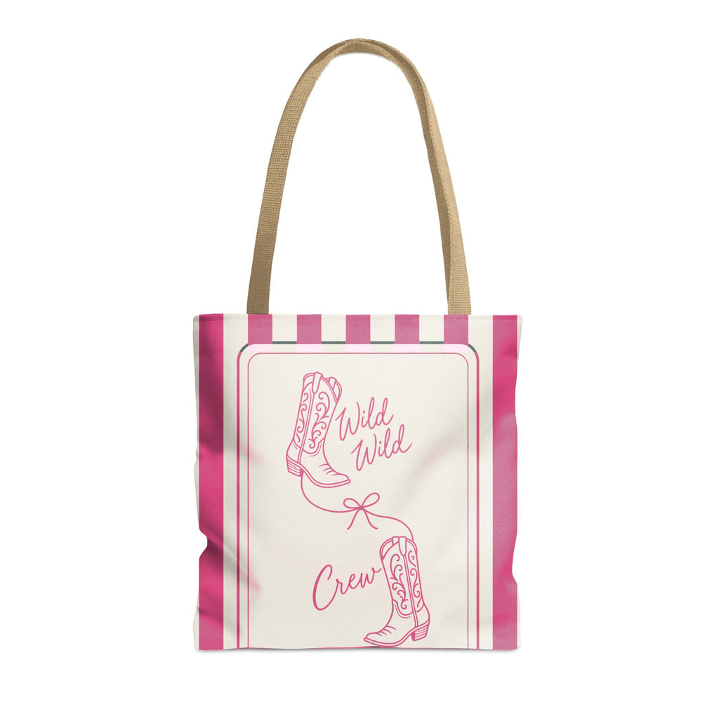 Wild Wild Wife striped tote bag, Crunchberry
