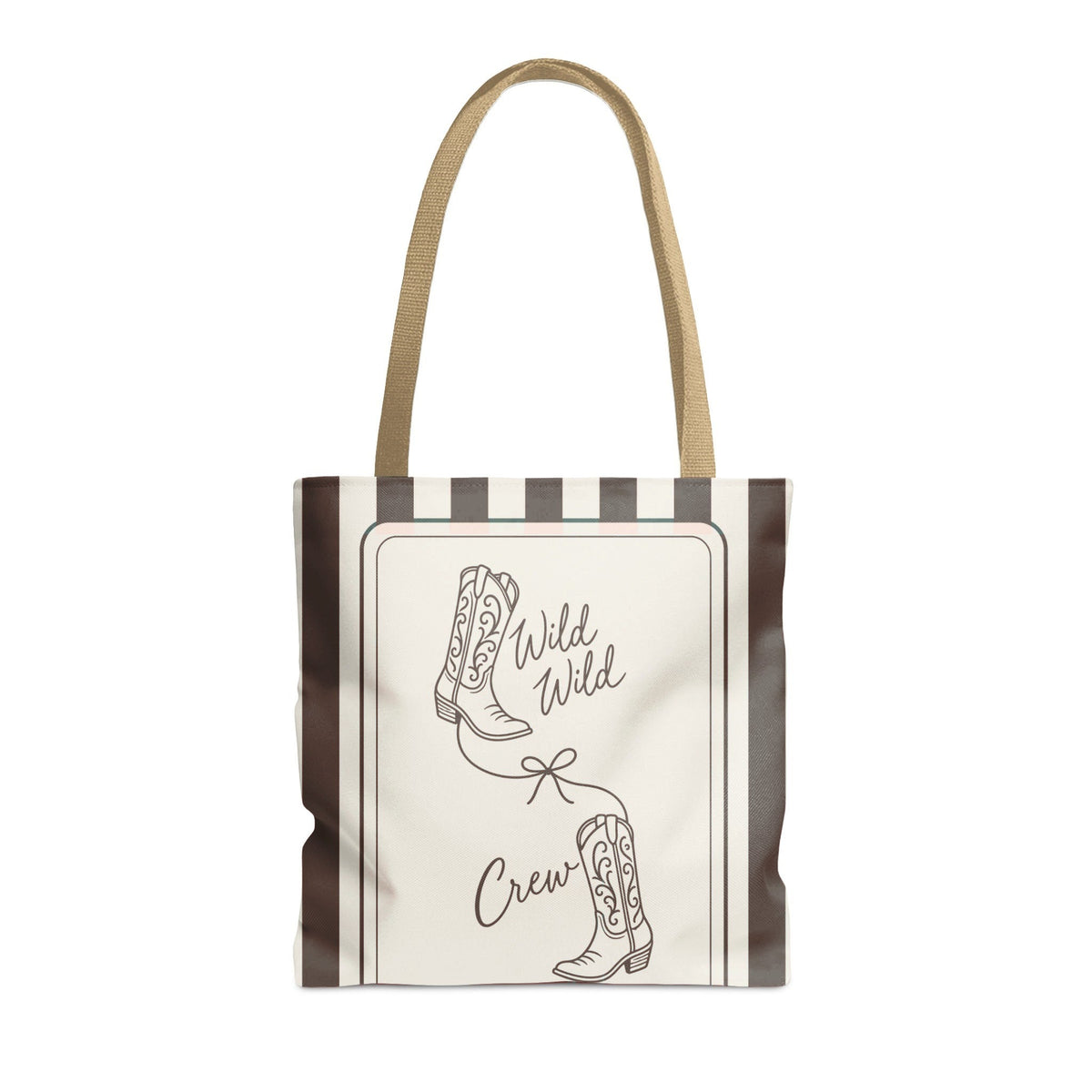 Wild Wild Wife striped tote bag, Espresso